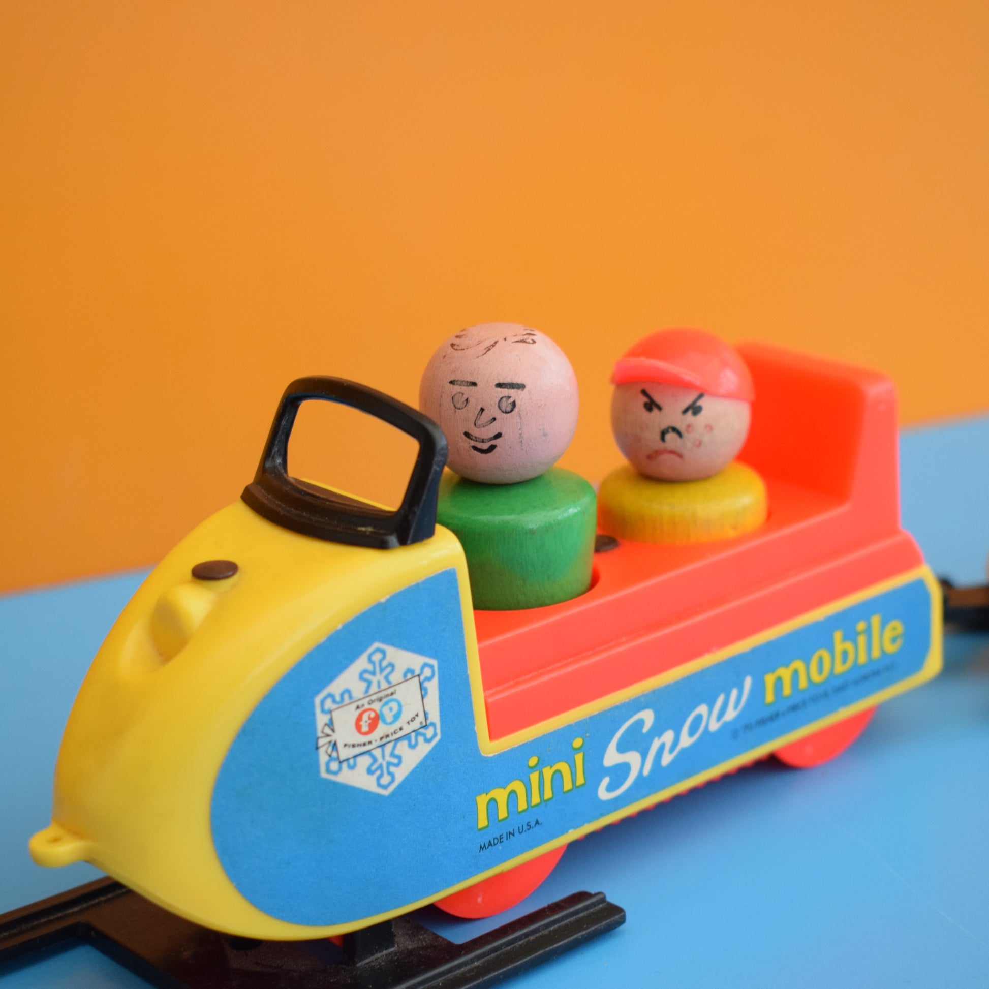 Vintage 1970s Fisher Price Mini Snowmobile by Pineapple Retro