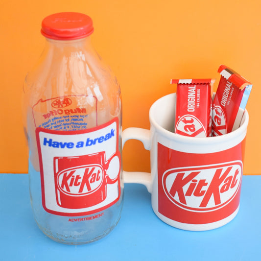 Vintage 1980s KitKat Mug & Bottle Gift Set by Pineapple Retro