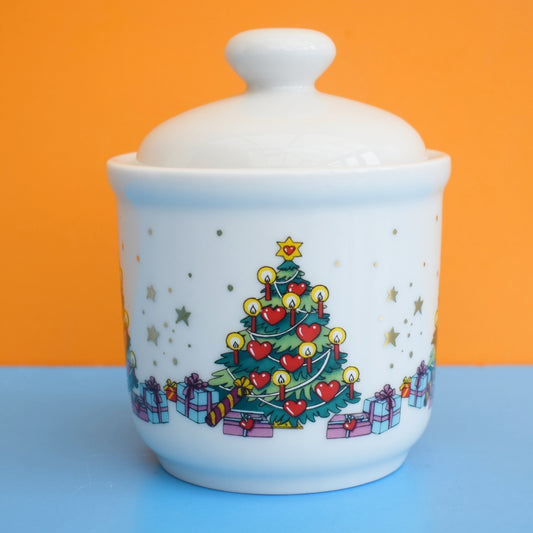 Vintage 1970s Ceramic Christmas Pot