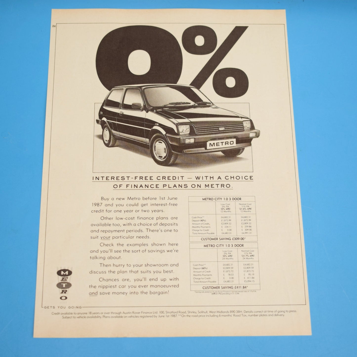 Vintage 1980s Adverts - Cars