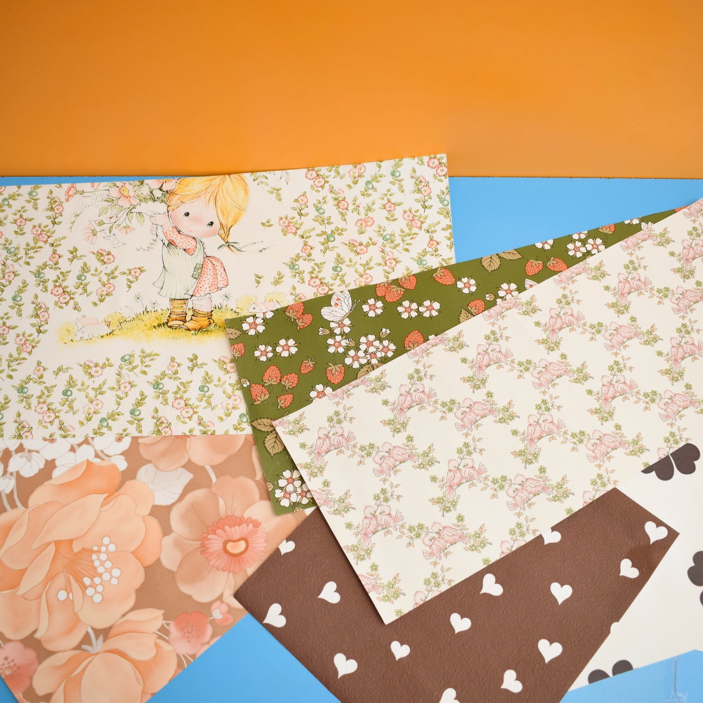 Vintage 1970s Mixed Wallpaper Pack