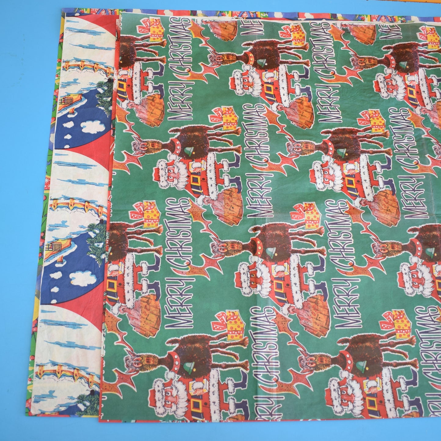 Vintage 1970s Christmas Gift Paper - Mixed Pack