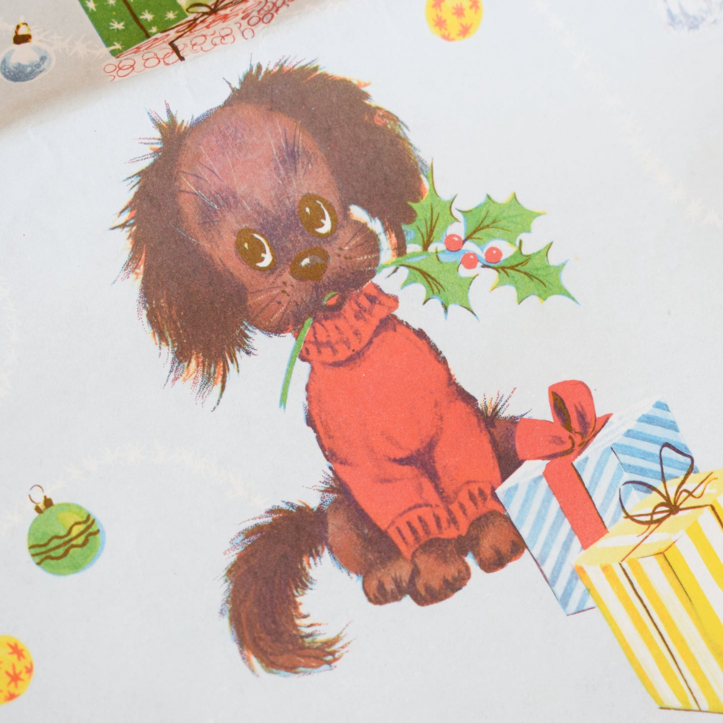 Vintage 1970s Christmas Wrapping Paper - Mixed