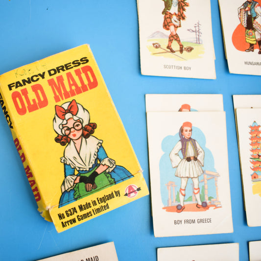 Vintage 1970s Old Maid Card Game - Great Images