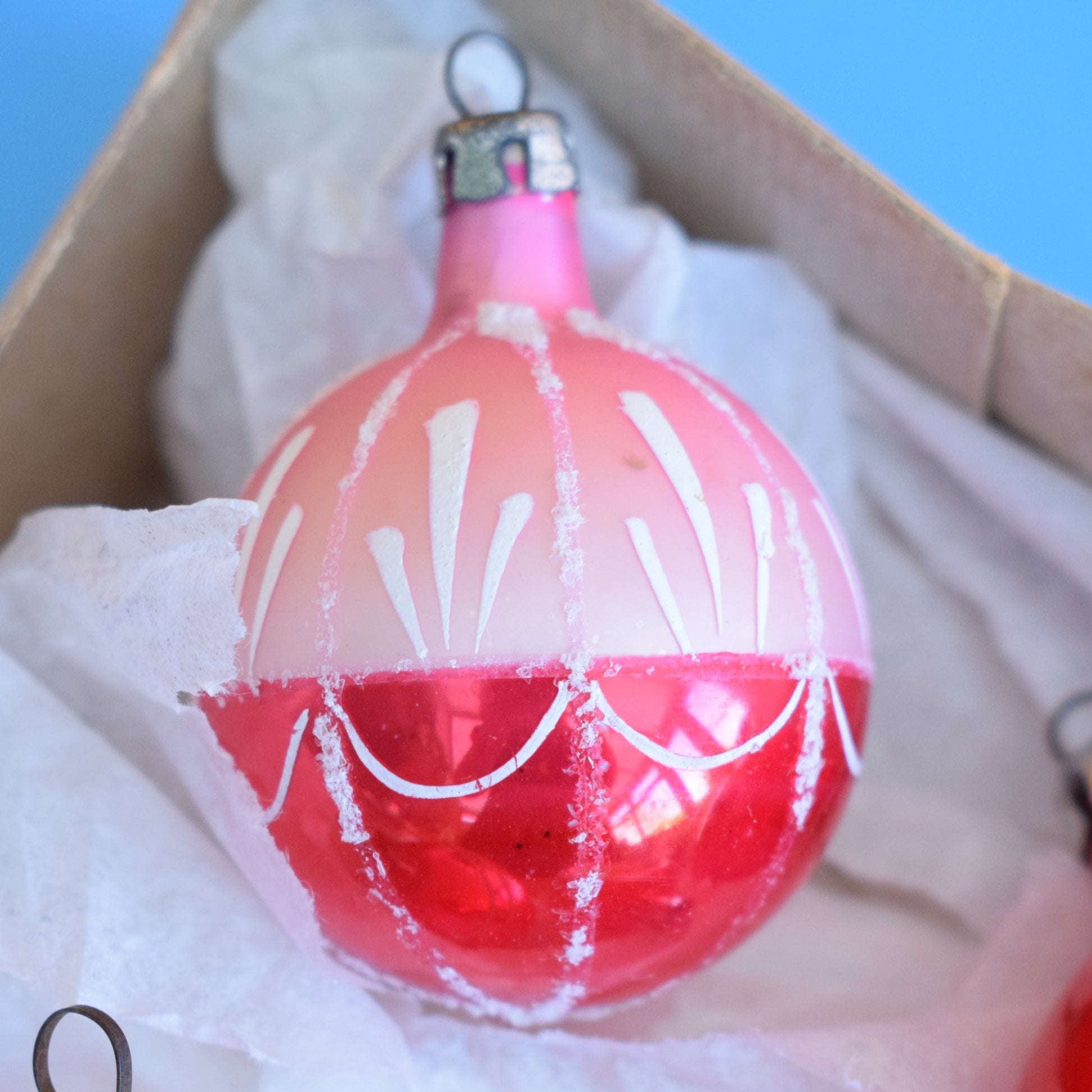 Vintage 1960s Mixed Glass Baubles - Pink by Pineapple Retro