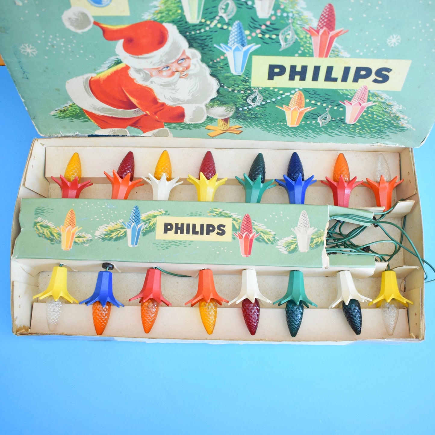 Vintage 1950s Lights - Philips Pinecone - Boxed