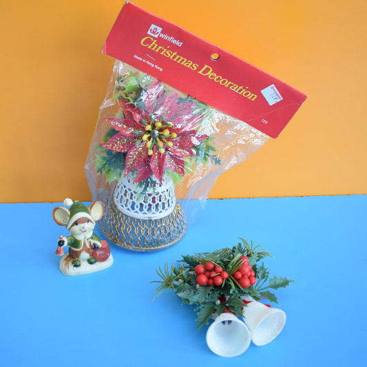 Vintage 1970s Kitsch Christmas Decs x3 by Pineapple Retro