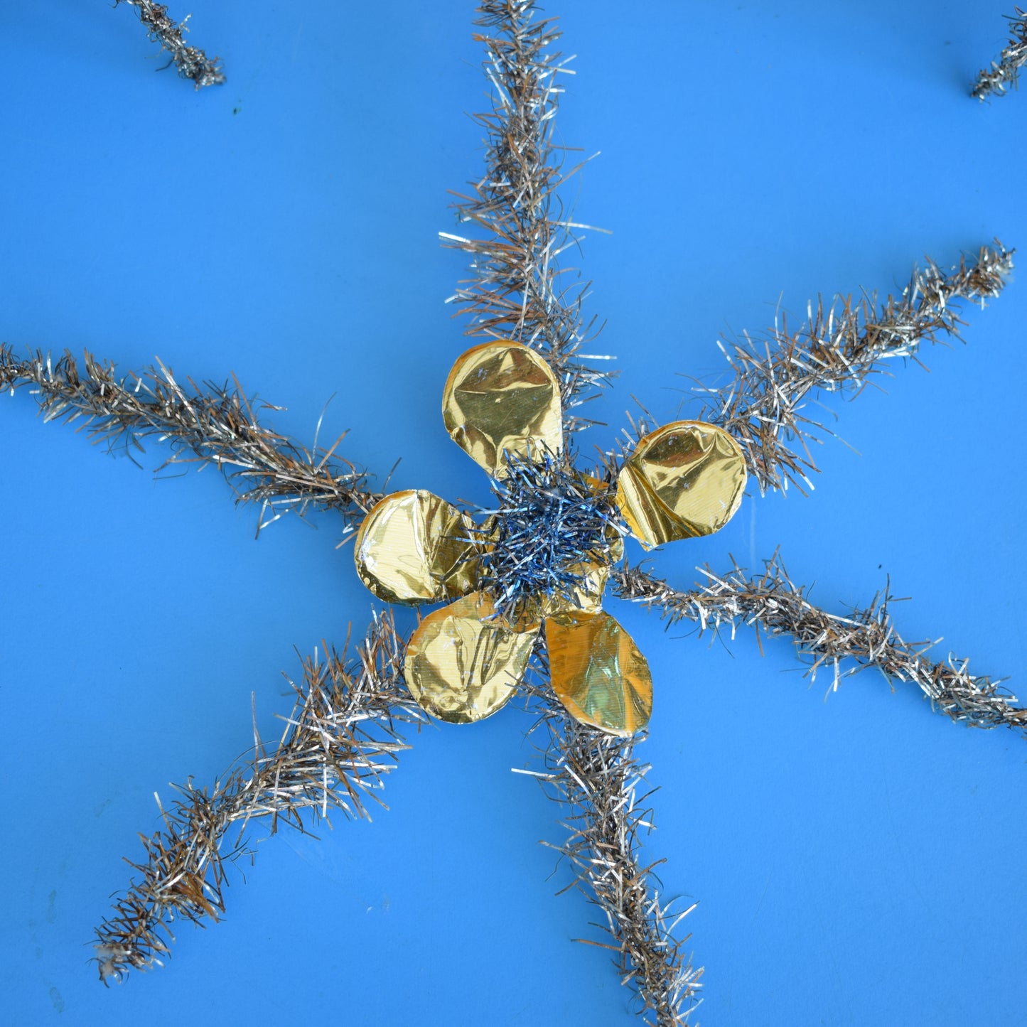 Vintage 1960s Tinsel Christmas Star Toppers