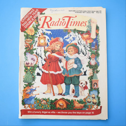 Vintage 1980s Radio / TV Times Magazines Christmas by Pineapple Retro