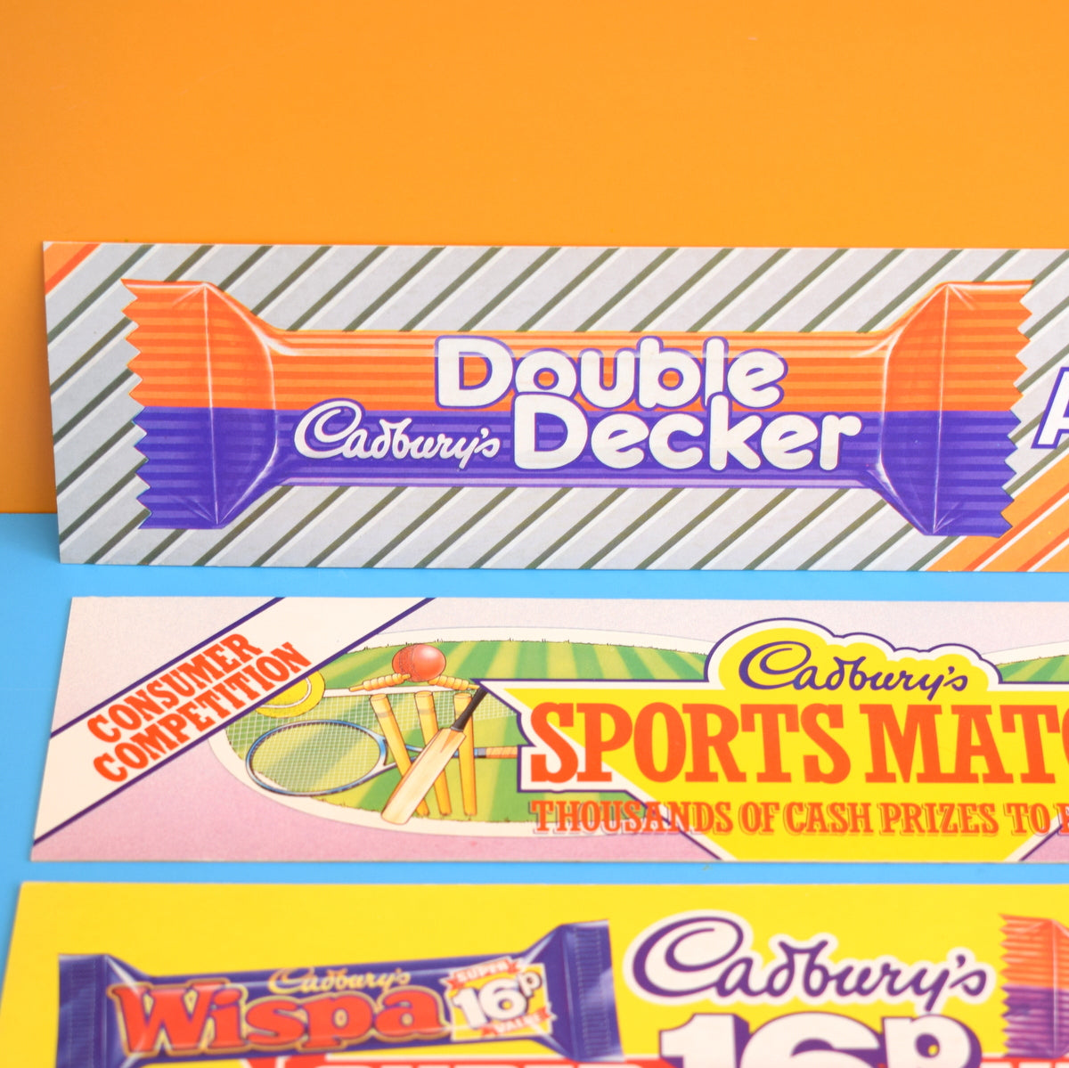 Vintage 1990s Cadbury's Chocolate Advertising Signs