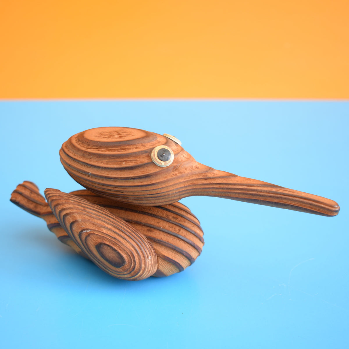 Vintage 1960s Carved Wooden Bird