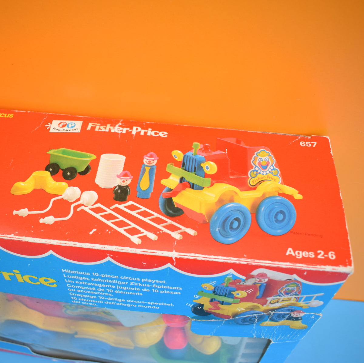 Vintage 1970s Fisher Price - Crazy Clown Car - Boxed