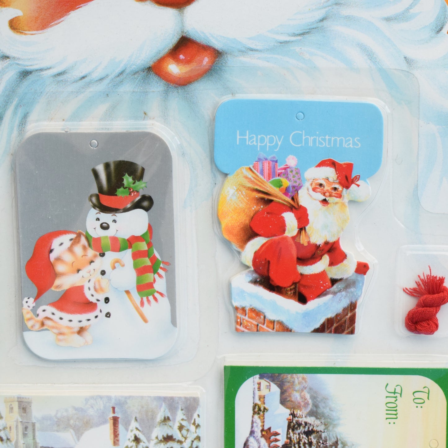 Vintage 1980s Present Tags Christmas Parcel Wrapping