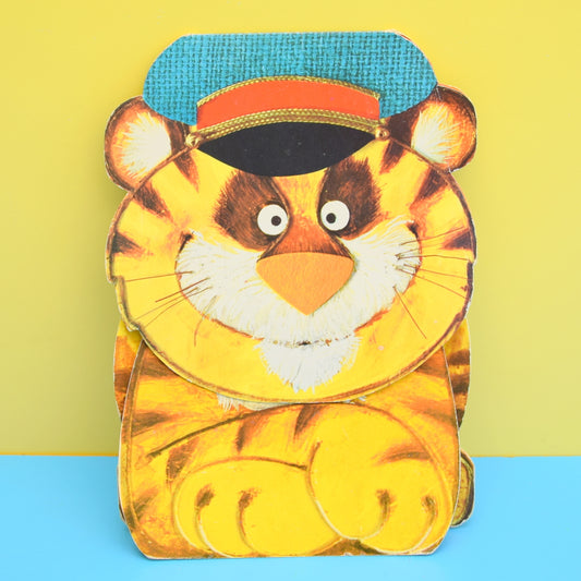 Vintage 1960s Stand Up Story Book / Card - The Bus Driving Tiger