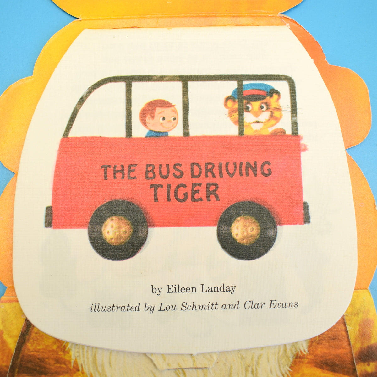 Vintage 1960s Stand Up Story Book / Card - The Bus Driving Tiger