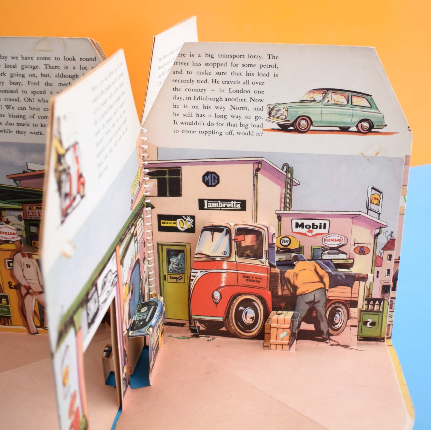 Vintage 1950s Garage Pop Up Book by Pineapple Retro