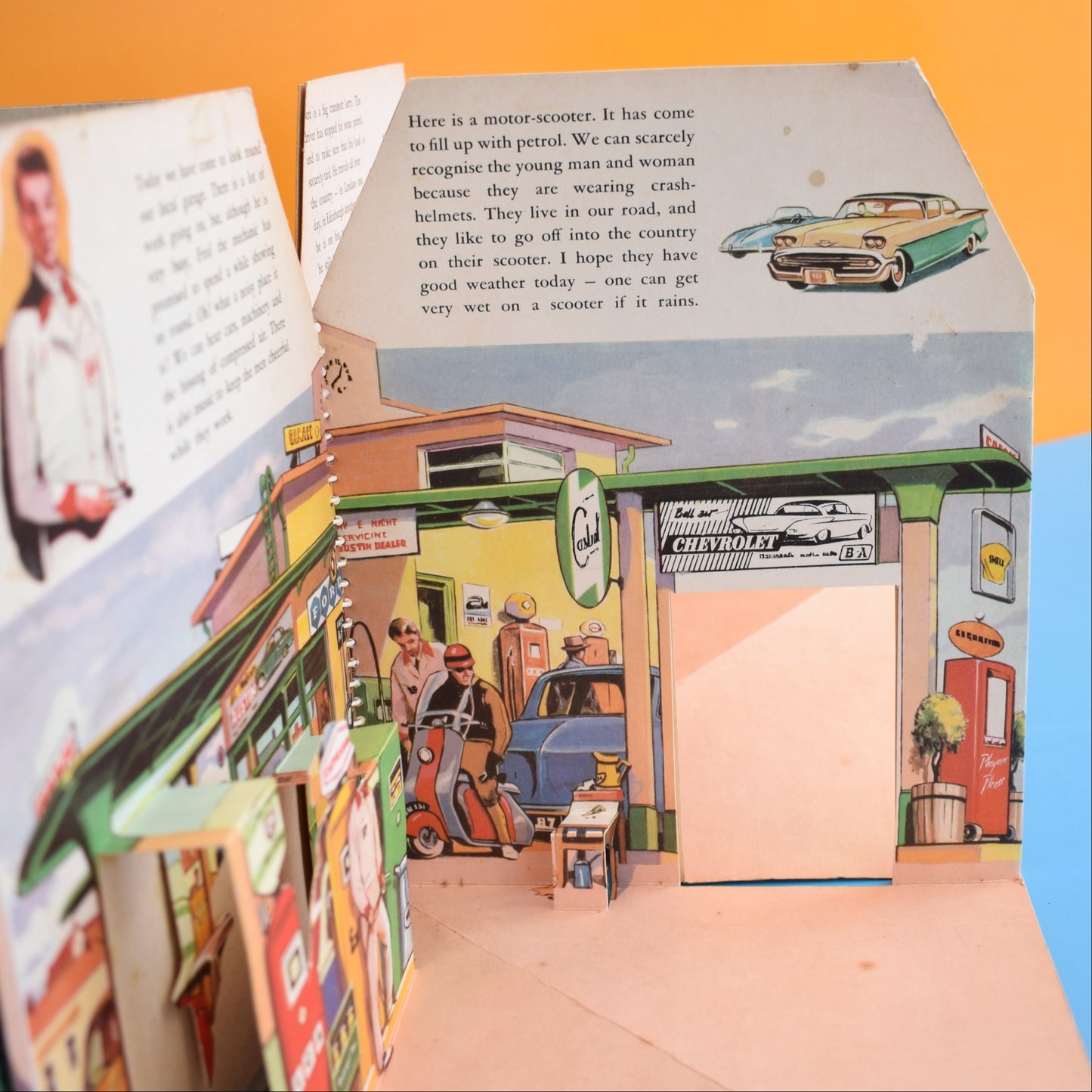 Vintage 1950s Garage Pop Up Book by Pineapple Retro