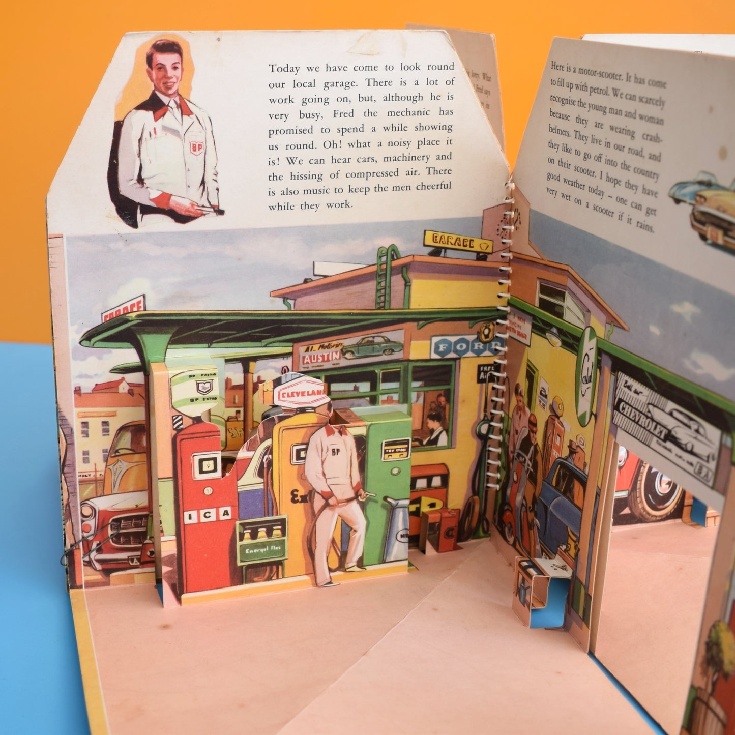 Vintage 1950s Garage Pop Up Book by Pineapple Retro