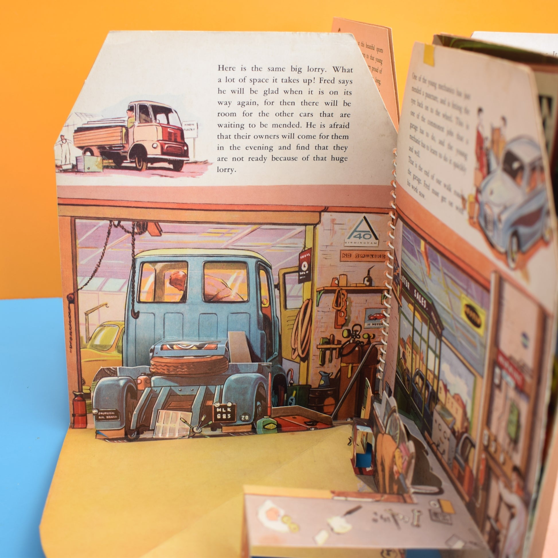 Vintage 1950s Garage Pop Up Book by Pineapple Retro