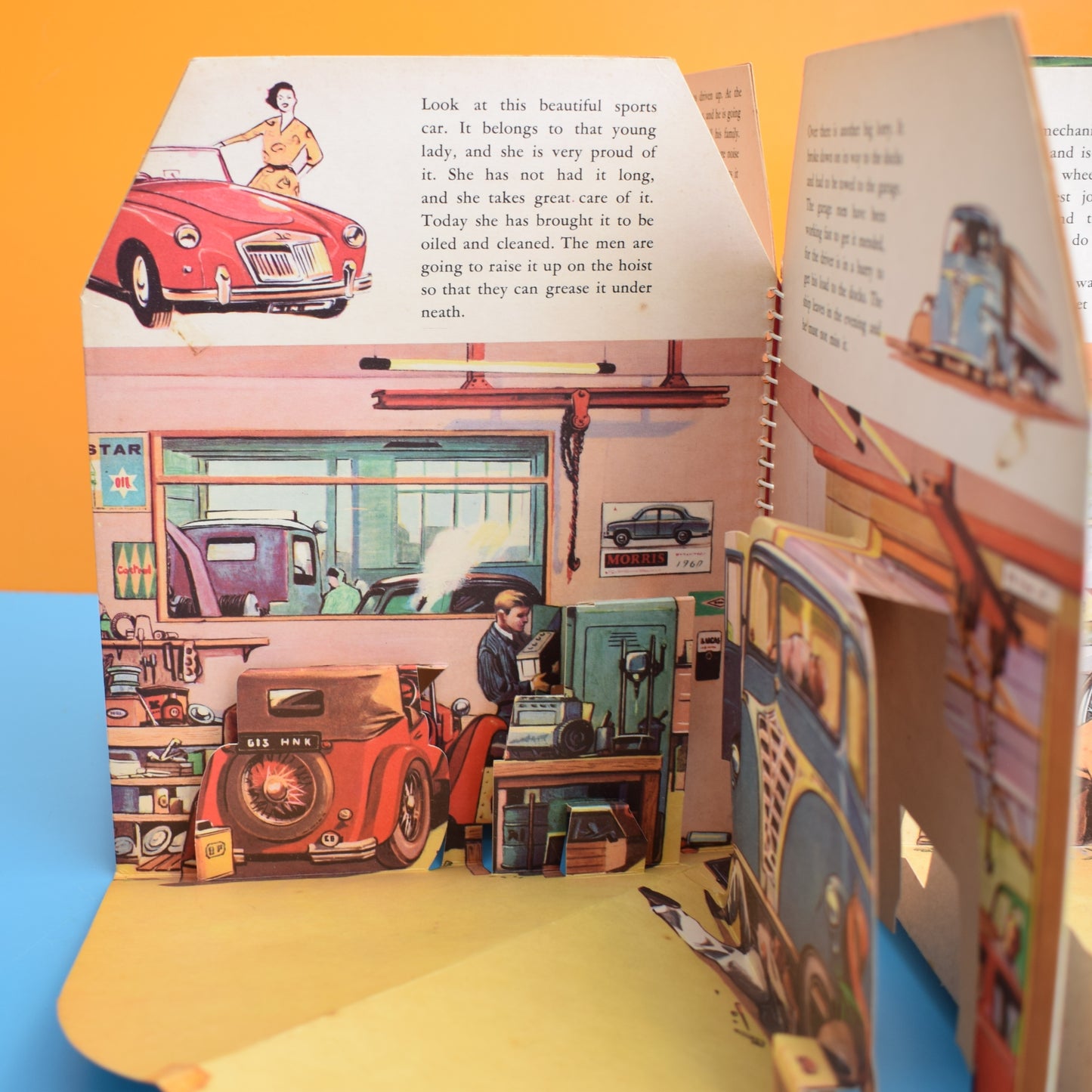 Vintage 1950s Garage Pop Up Book by Pineapple Retro
