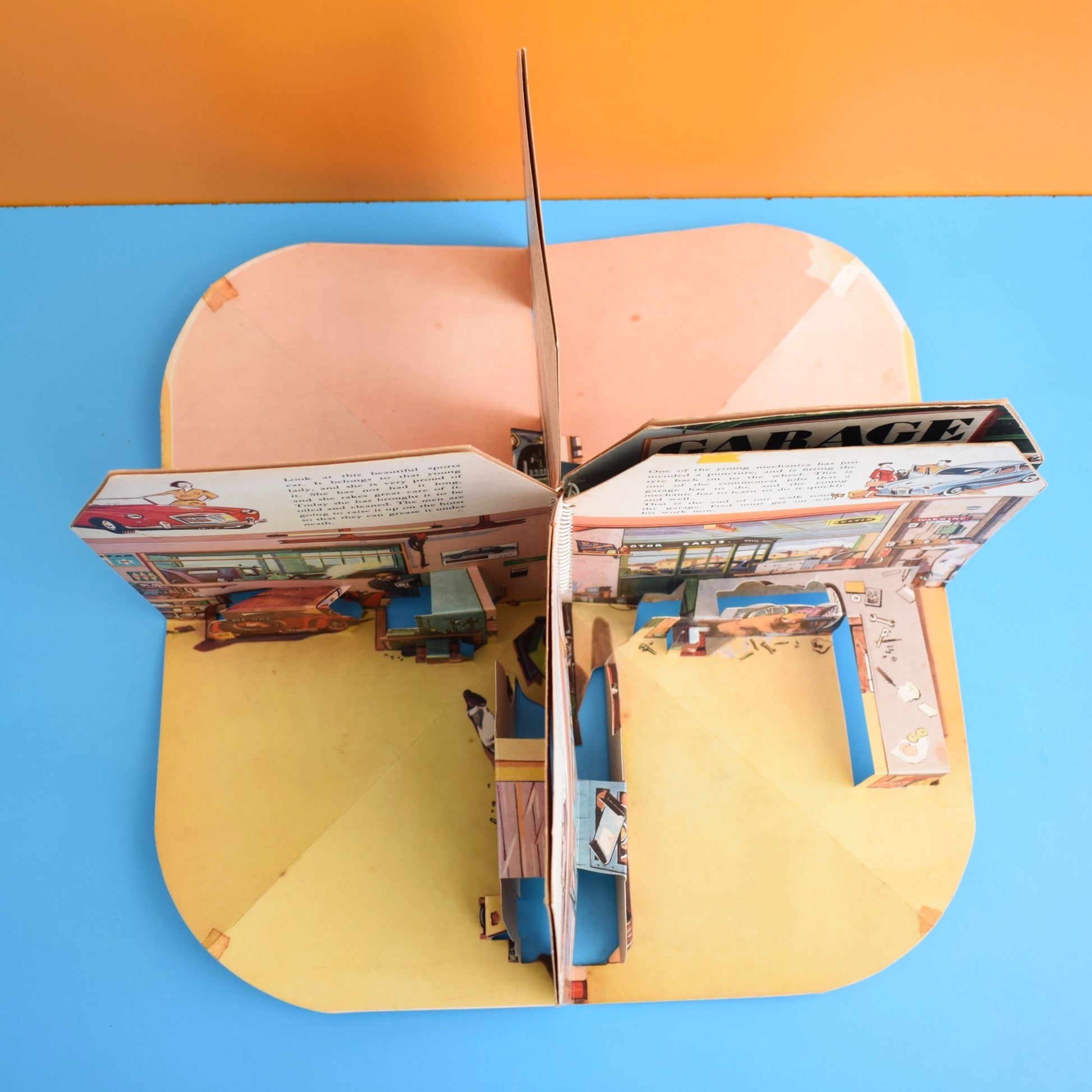 Vintage 1950s Garage Pop Up Book by Pineapple Retro