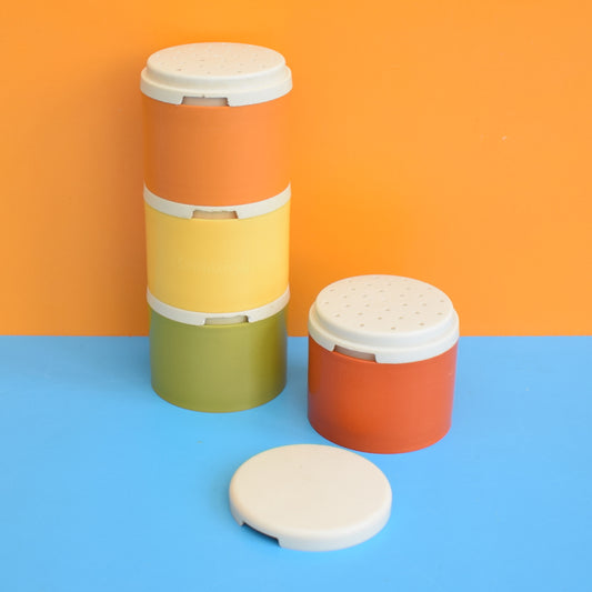 Vintage 1970s Plastic Tupperware Spice Tower