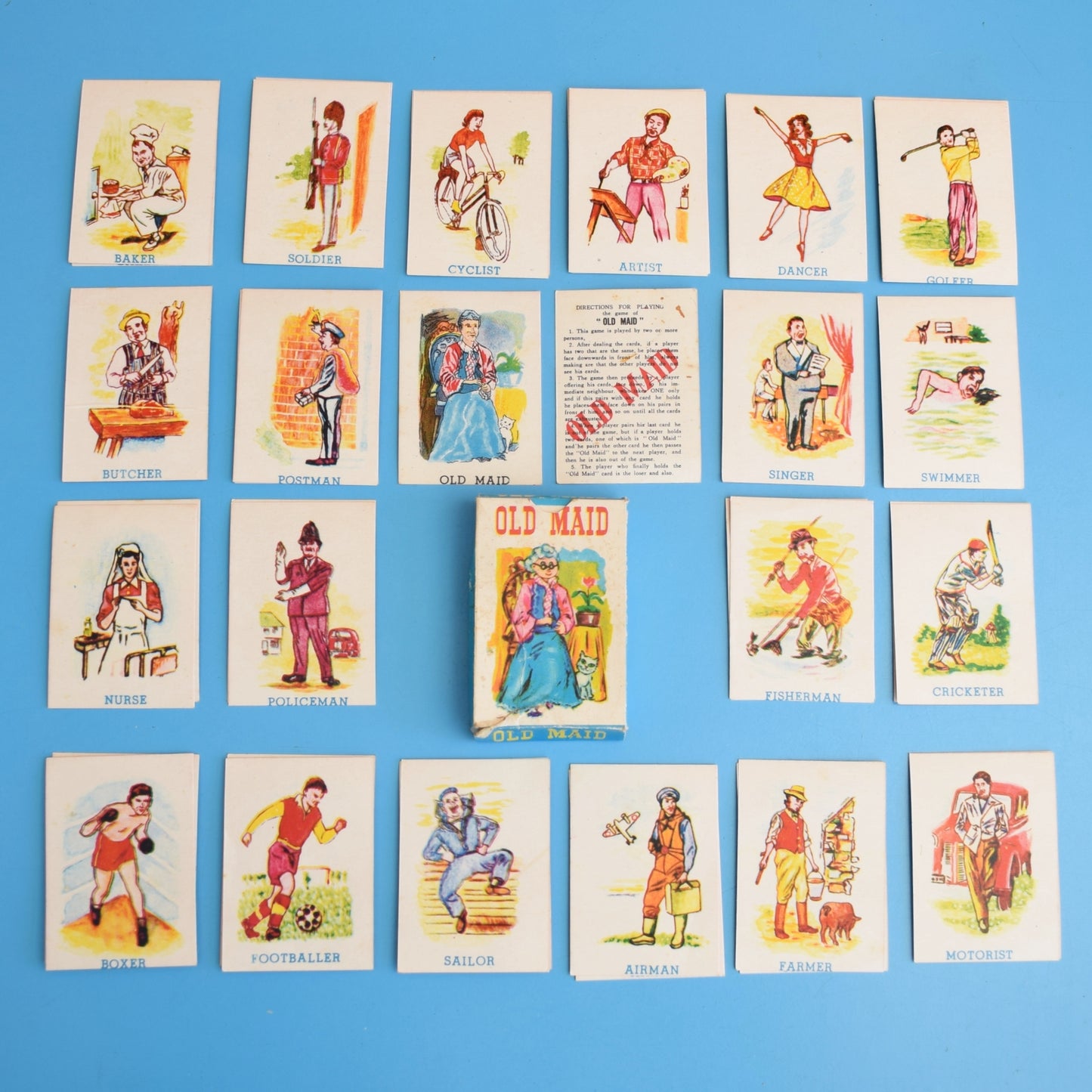 Vintage 1960s Old Maid Card Game - Fantastic Images .