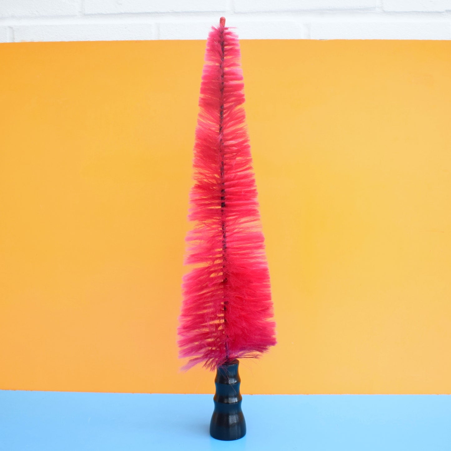 Vintage 1970s Brush Christmas Tree - Pink