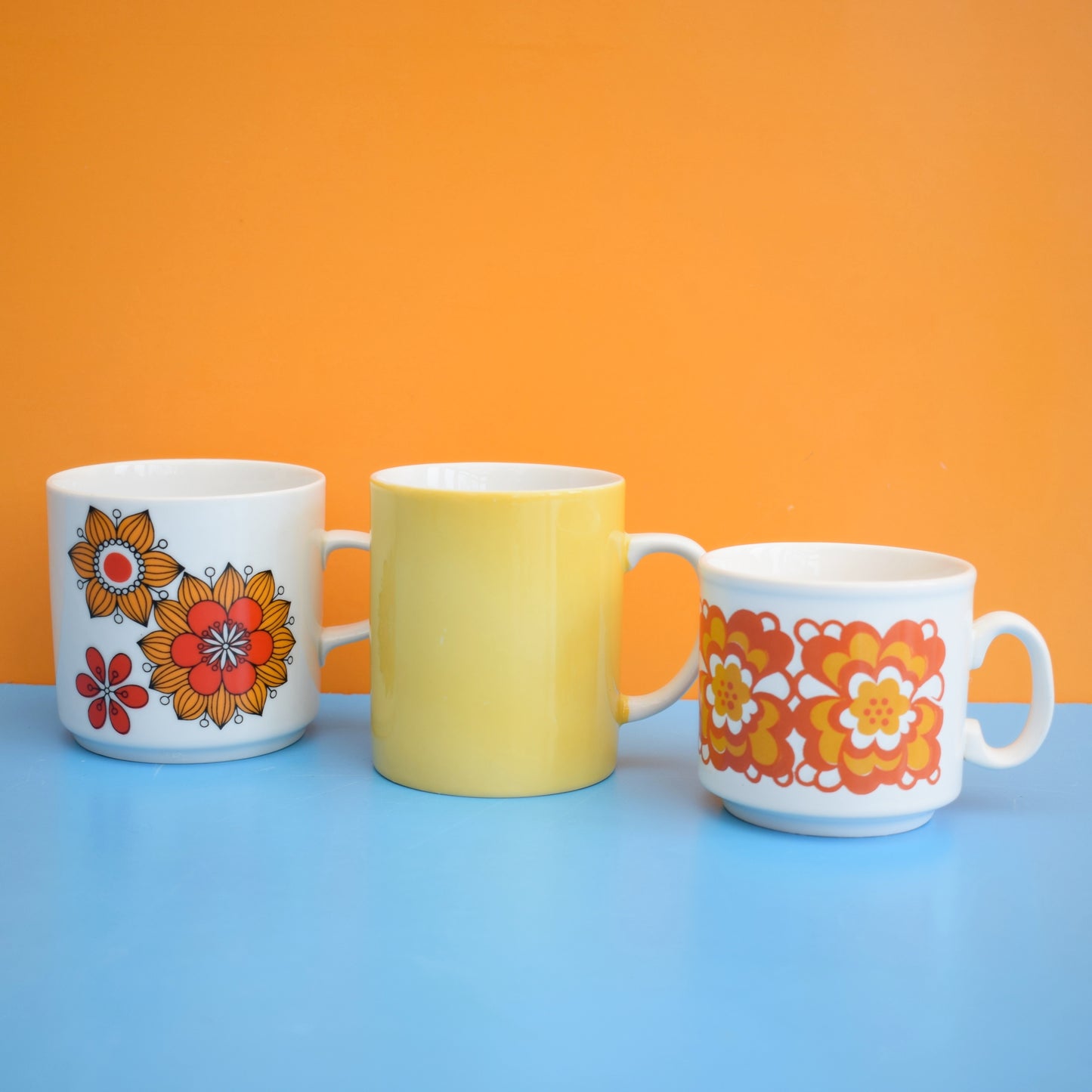 Vintage 1960s Vintage Mugs - Orange