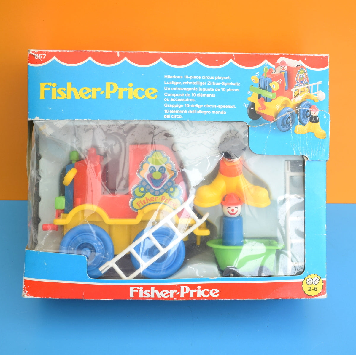 Vintage 1970s Fisher Price - Crazy Clown Car - Boxed