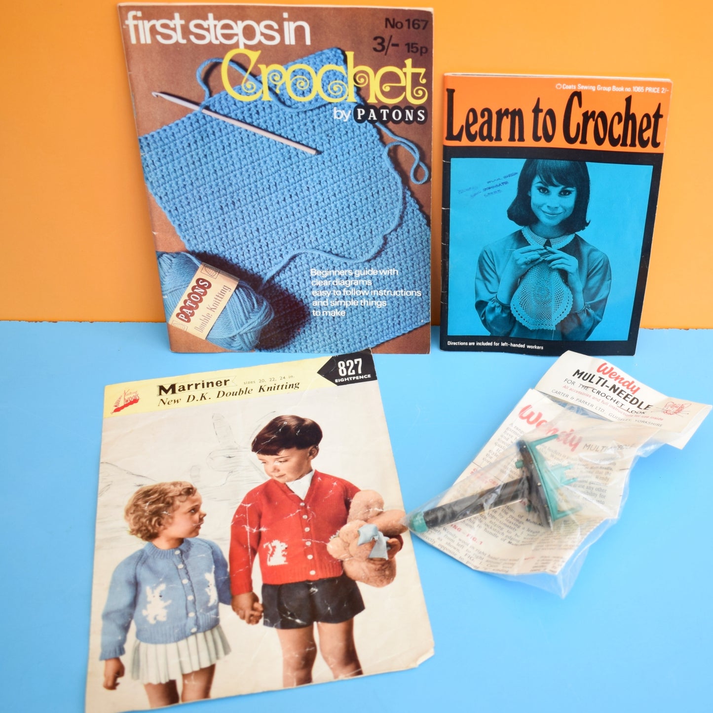 Vintage 1960s Books - Crochet / Knitting Pattern