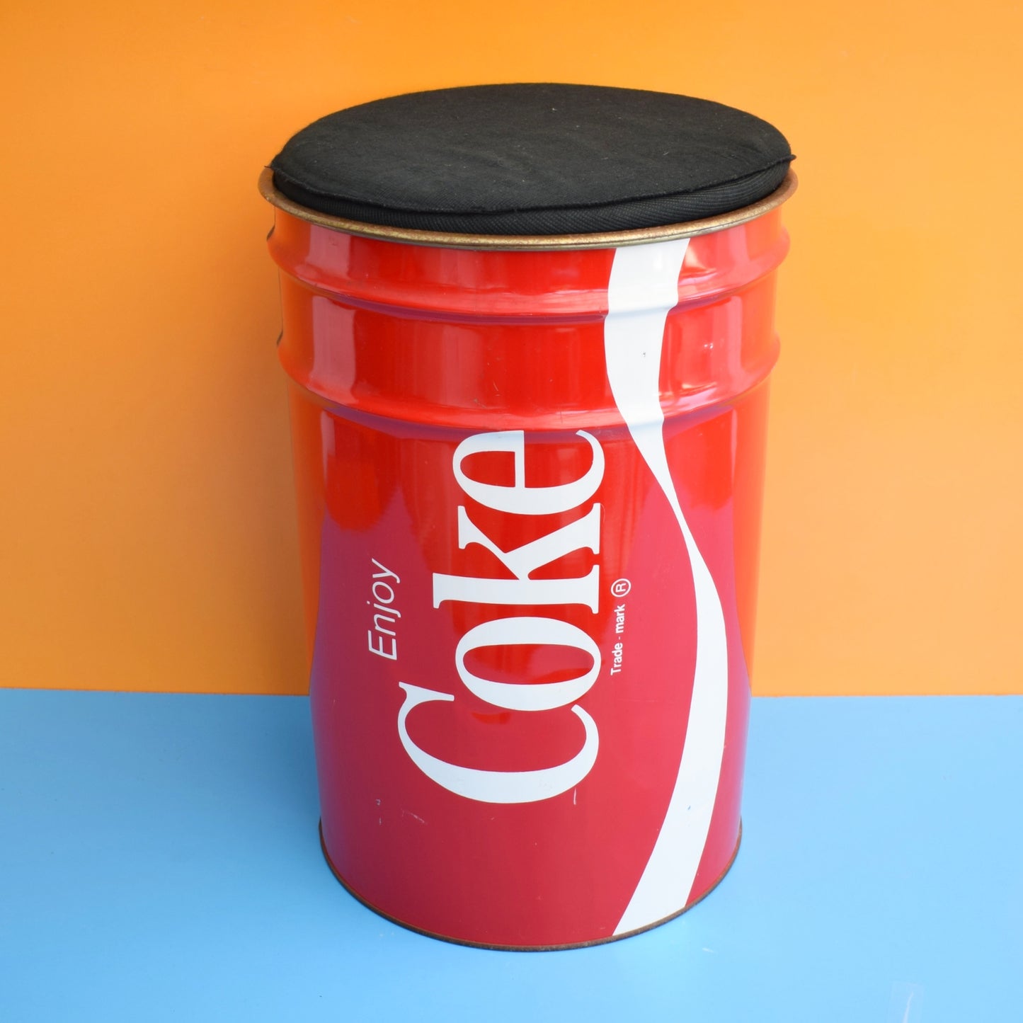 Vintage 1980s Pop Art Coke Can Stool