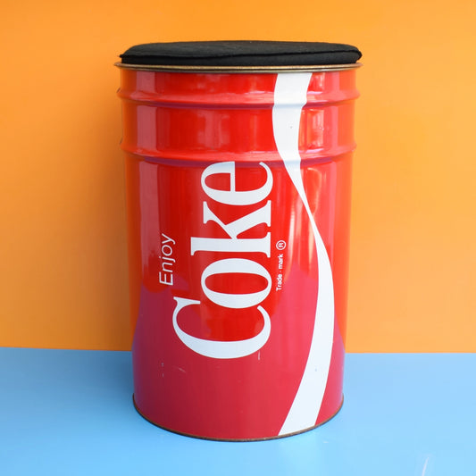 Vintage 1980s Pop Art Coke Can Stool by Vintage