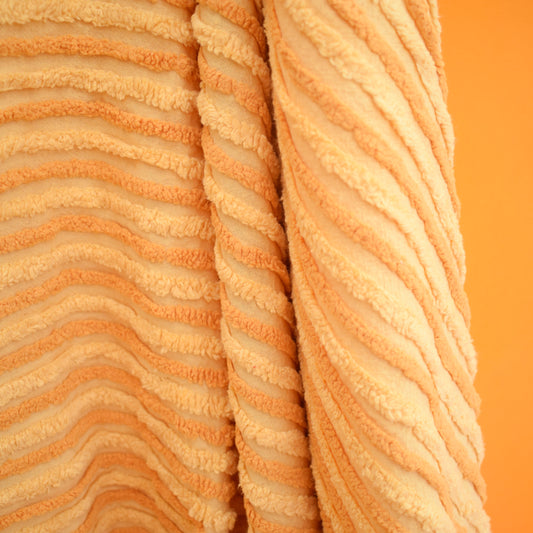 Vintage 1960s Candlewick Bedspread - Mustard Stripe by Vintage