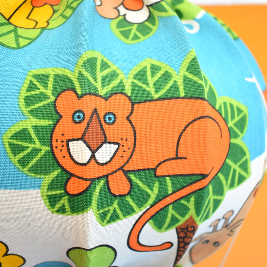 Vintage 1970s Kids Hot Air Balloon Light Shade - Jungle by Vintage