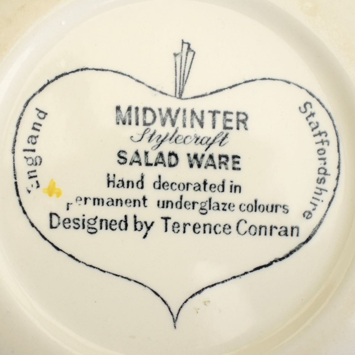 Vintage 1950s Kitsch Midwinter Salad Ware / Zambesi & Red Domino Pieces