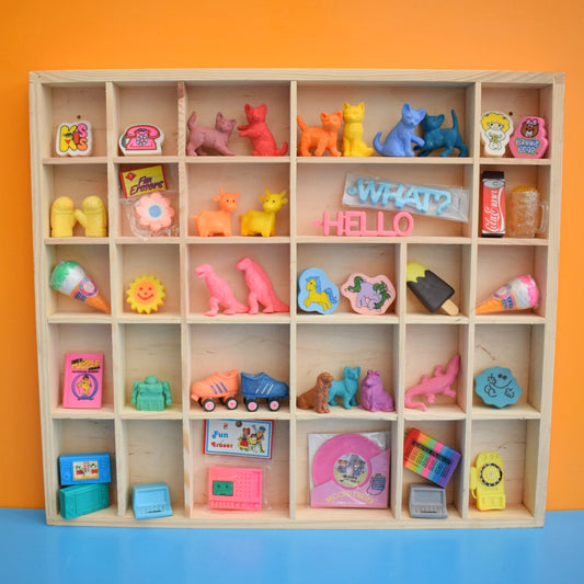 Vintage 1980s Collectable Erasers / Rubbers by Pineapple Retro