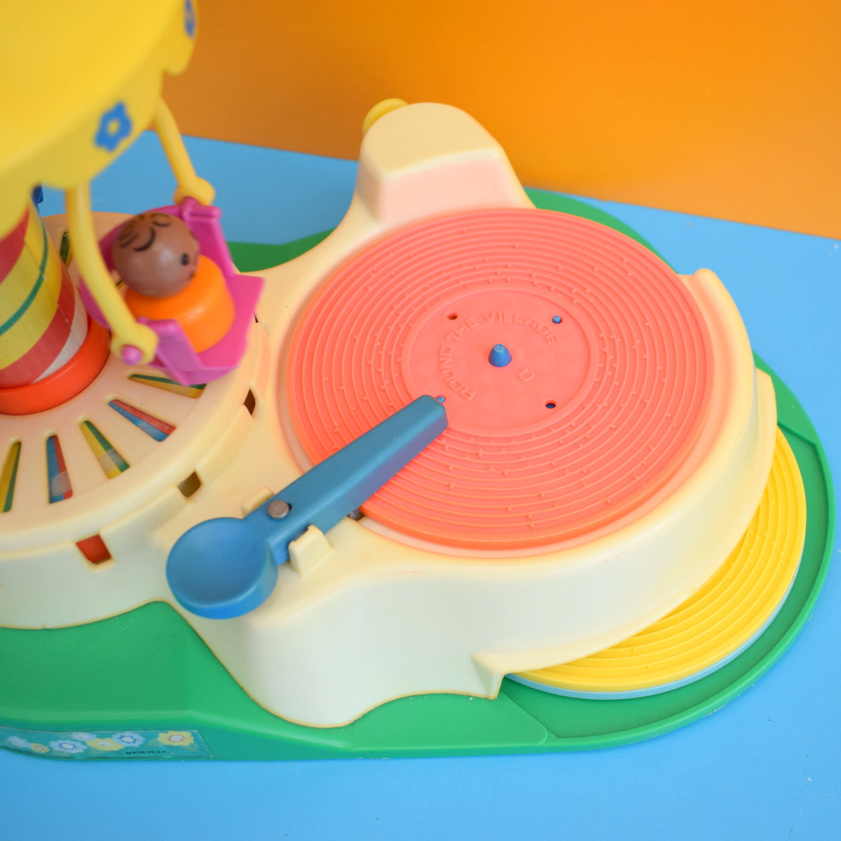 Vintage 1970s Fisher Price Merry-Go-Round Record Player