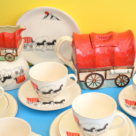 Vintage 1950s Kitsch Alfred Meakin Covered Waggon / Wagon China