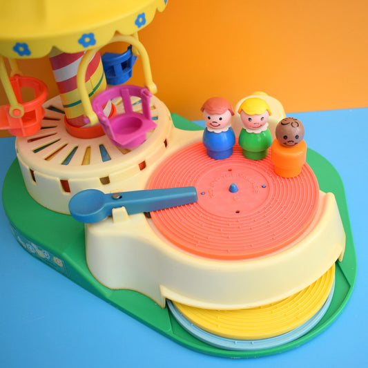 Vintage 1970s Fisher Price Merry-Go-Round - Record Player .