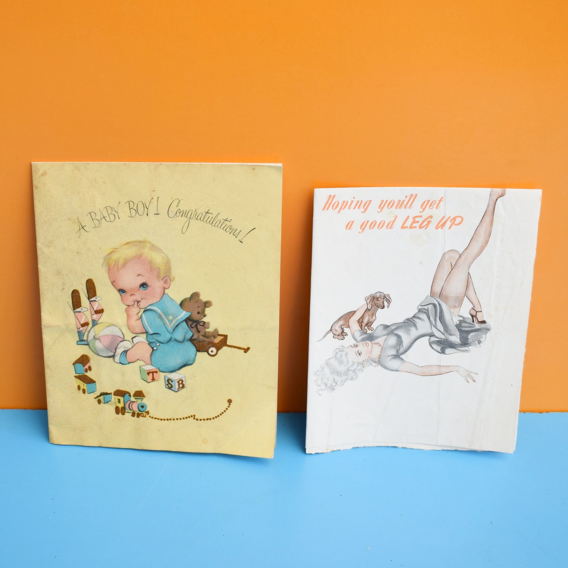 Vintage 1950s Used Greeting Cards - To Frame by Pineapple Retro