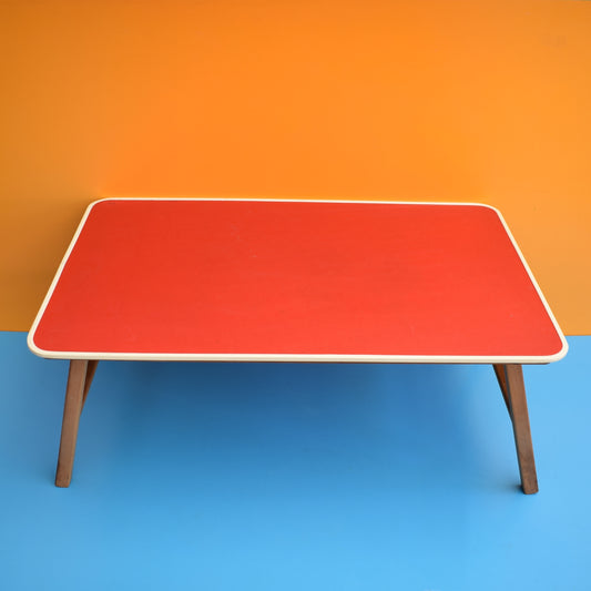Vintage 1960s Folding Low Table - Red