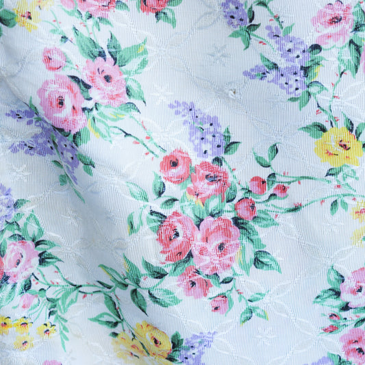 Vintage 1950s Fabric - Floral Chintz by Vintage