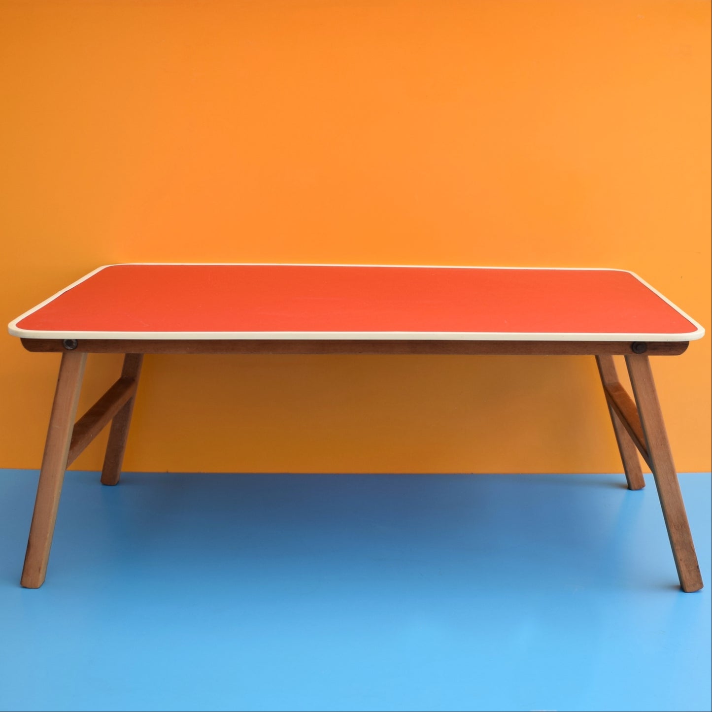 Vintage 1960s Folding Low Table - Red