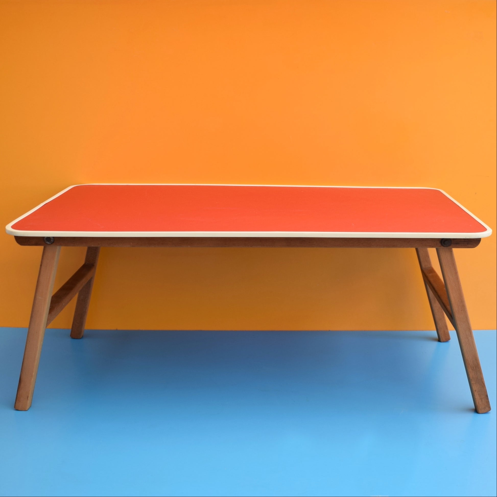Vintage 1960s Folding Low Table - Red by Vintage