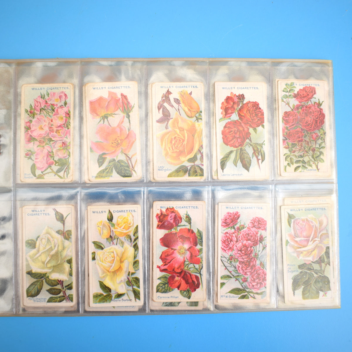 Vintage 1920s Wills's Cigarette Cards- Roses - Full Set