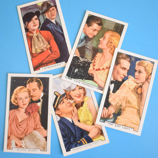 Vintage 1930s Gallaher Cigarette Cards- Film Episodes - Full Set by Pineapple Retro