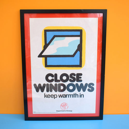Vintage 1980s Department Of Energy Posters - Framed