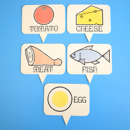 Vintage 1950s Sandwich Markers - Great Font by Vintage