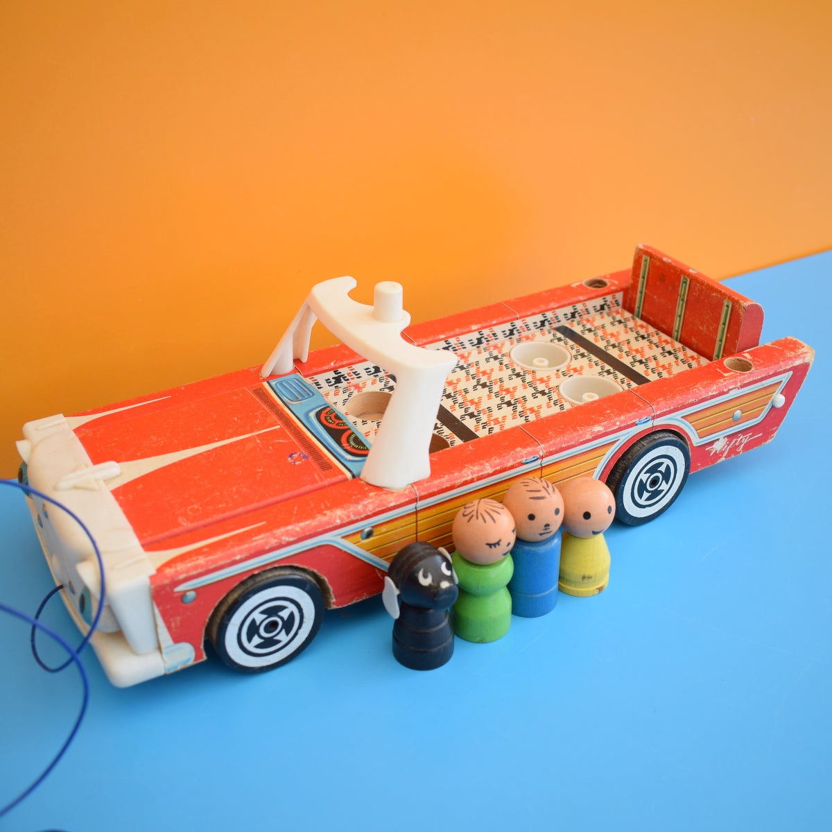 Vintage 1950s Rare Fisher Price - Nifty Station Wagon Car